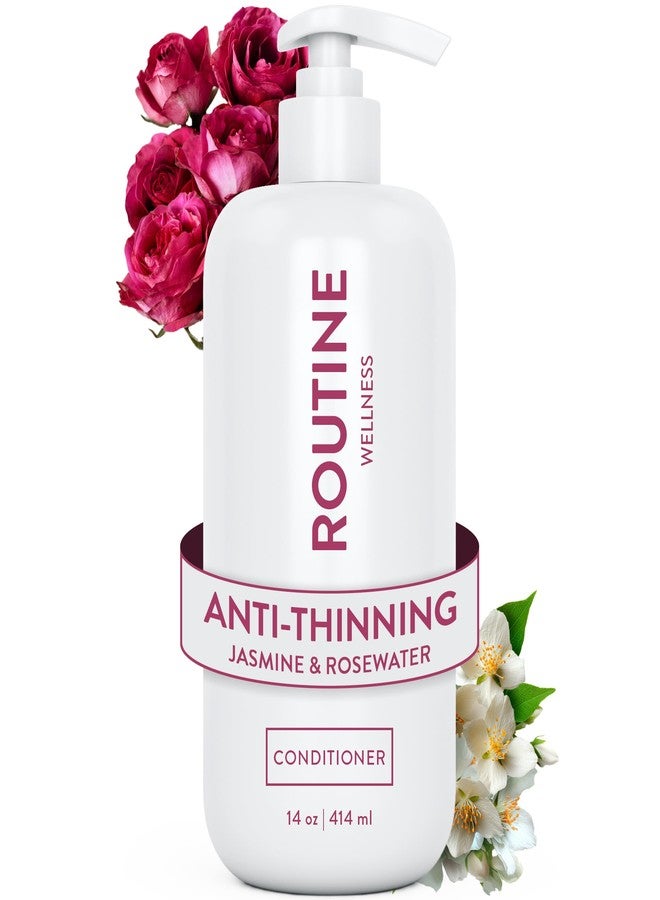 Routine Wellness Anti-Thinning Deep Conditioner for Thinning Hair - DHT Blocker for Hair Loss in Men & Women - Promotes Healthy Hair - Jasmine & Rosewater 14oz - Image 1